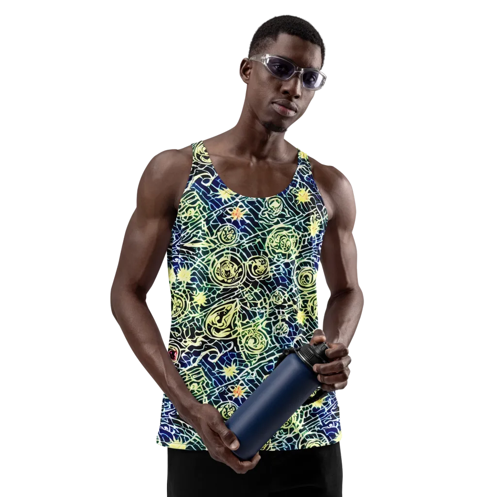 Midnight Watergarden on Men's Tank Top — Front