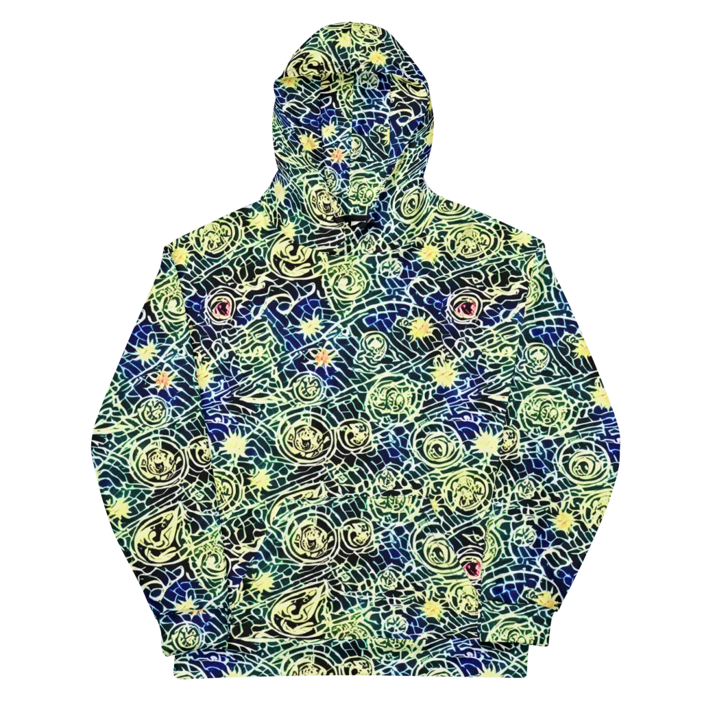 Midnight Watergarden on Cotton Hoodie — Front