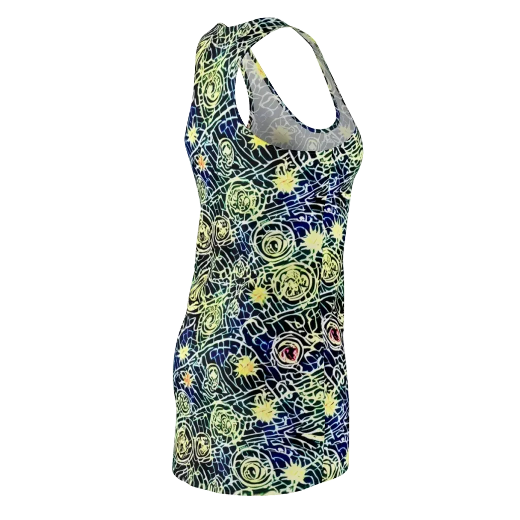 Midnight Watergarden on Racerback Dress — Back Side