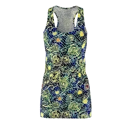 Midnight Watergarden on a Racerback Dress
