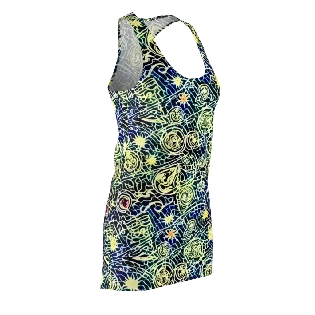Midnight Watergarden on Racerback Dress — Front Side