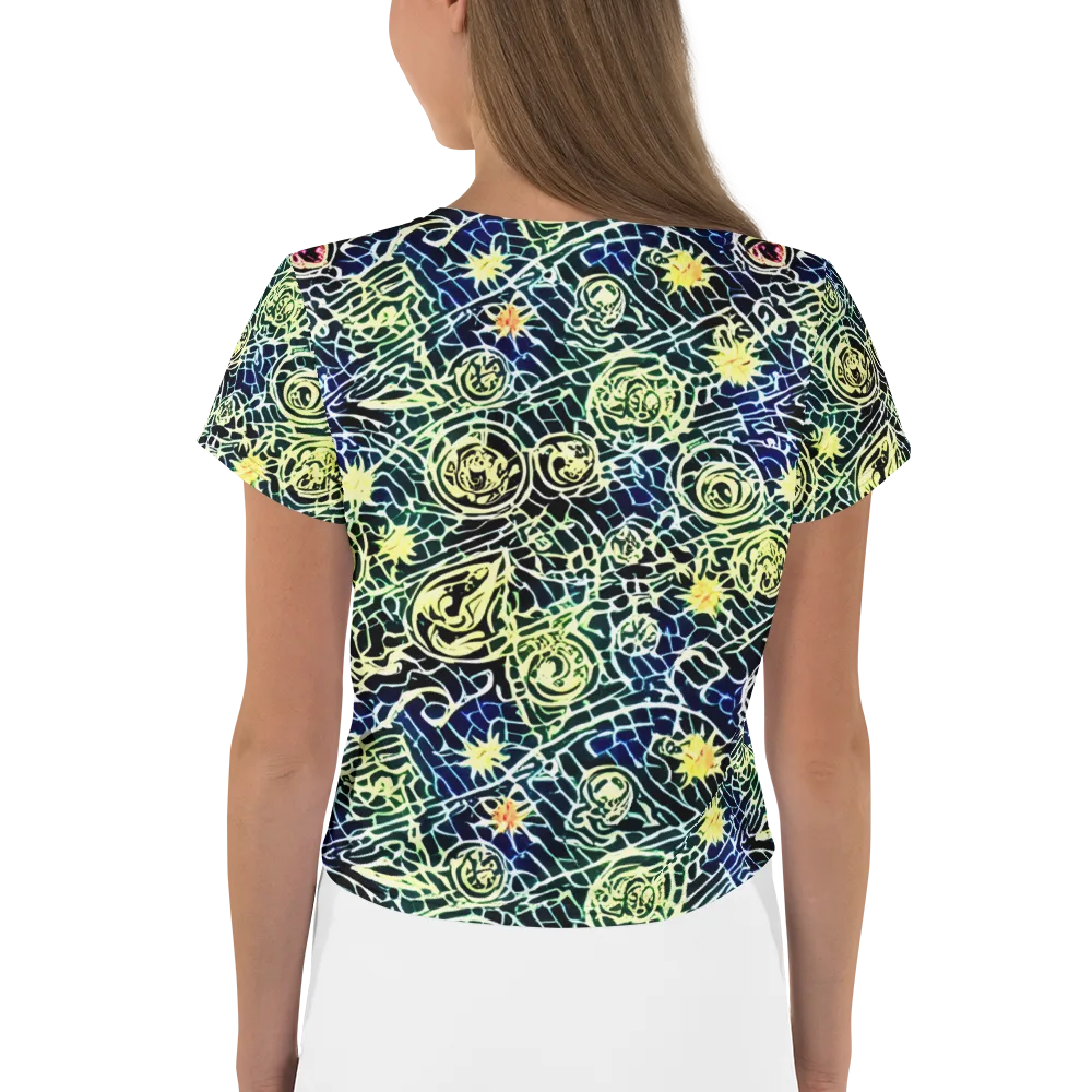 Midnight Watergarden on Crop Tee — Back