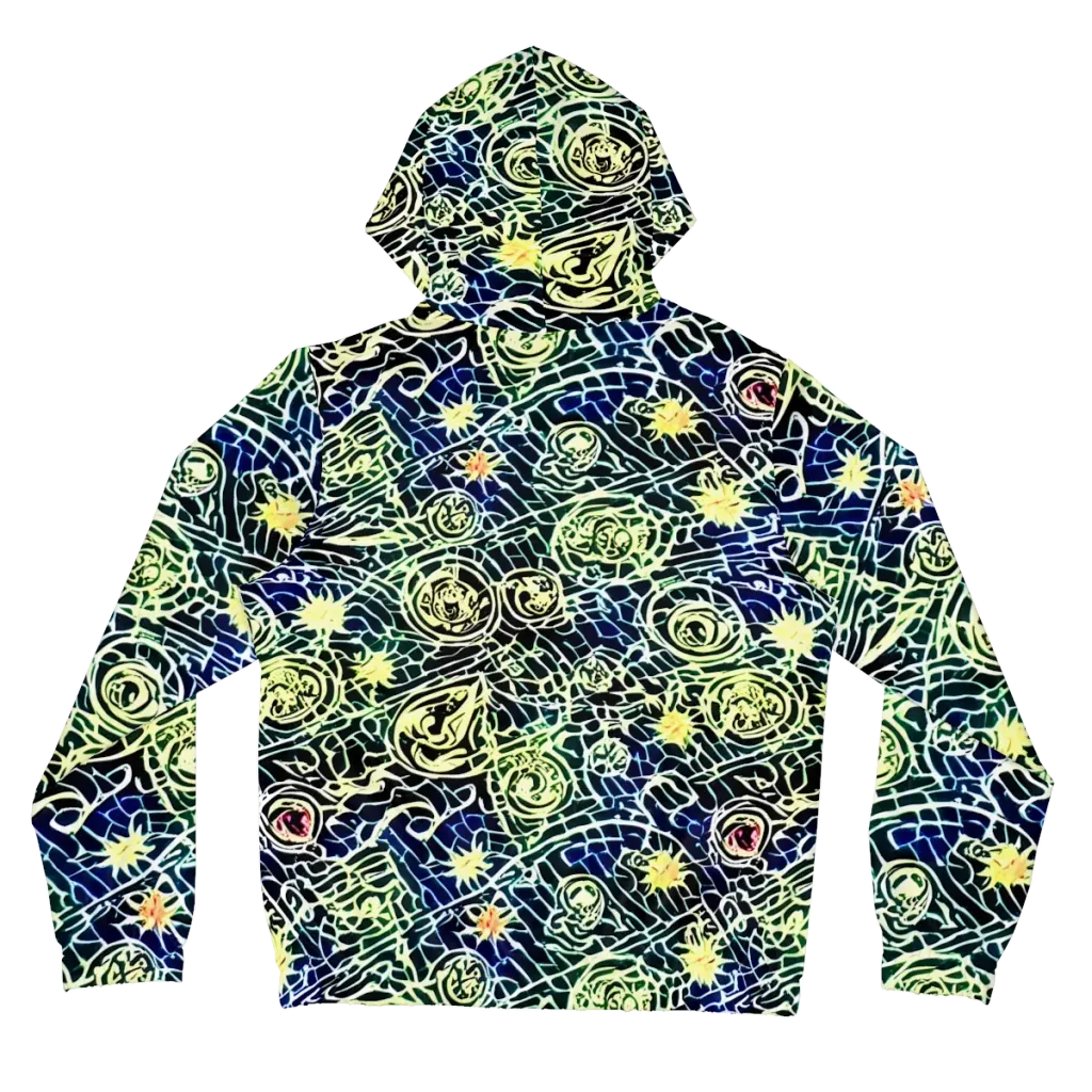 Midnight Watergarden on Women's Full-Zip Hoodie — Back