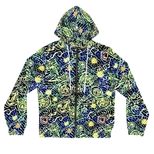 Midnight Watergarden on a Women's Full-Zip Hoodie