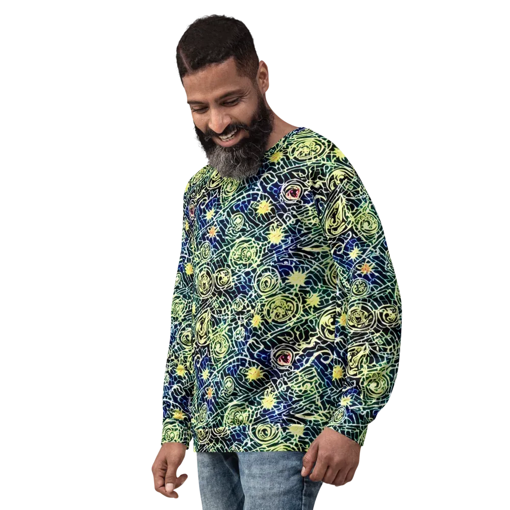 Midnight Watergarden on Sweatshirt — Left Front