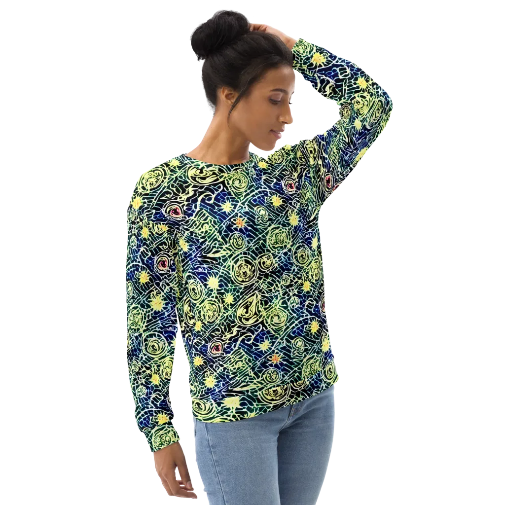 Midnight Watergarden on Sweatshirt — Right Front