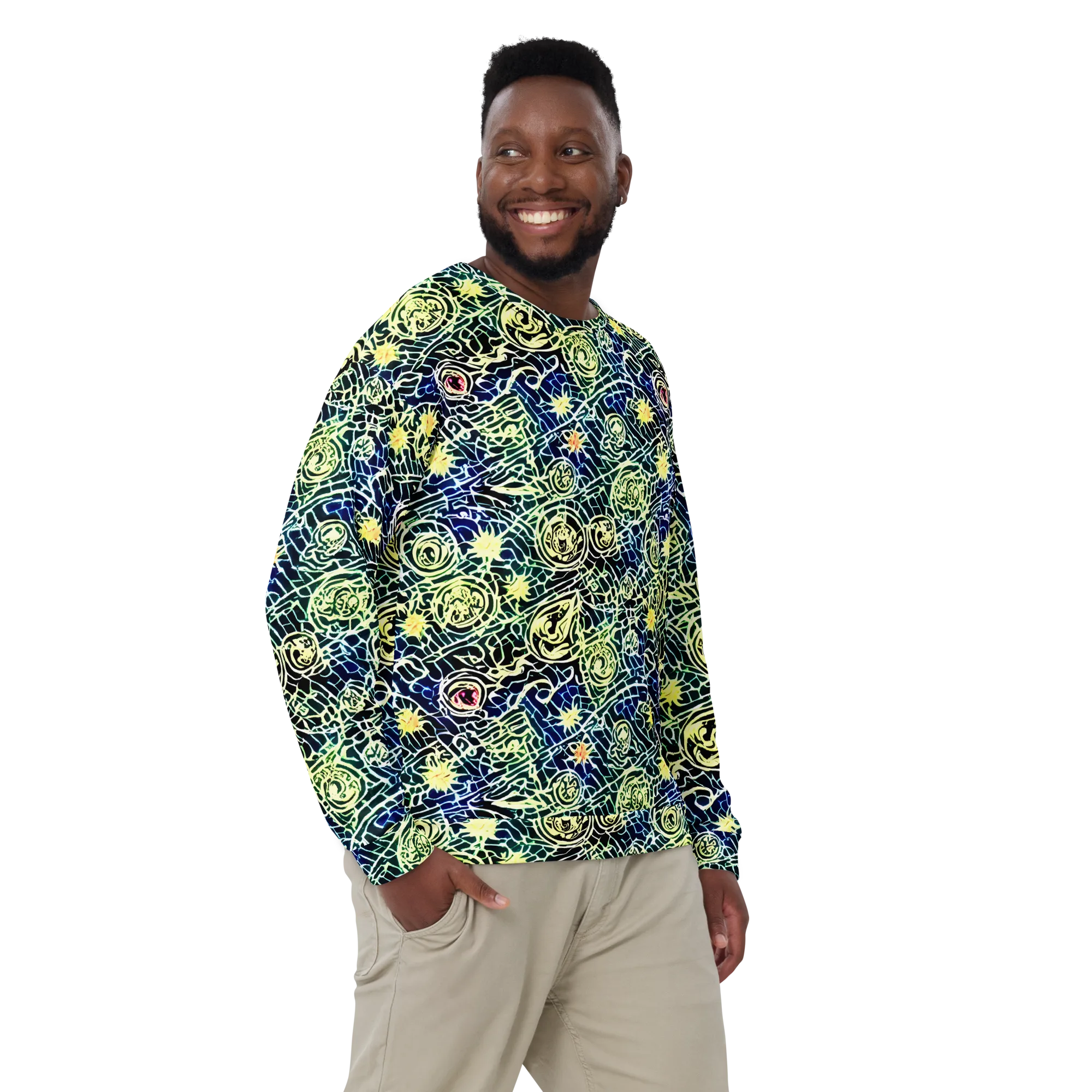 Midnight Watergarden on Sweatshirt — Front