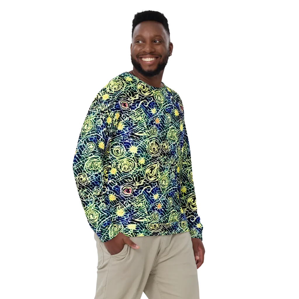 Midnight Watergarden on Sweatshirt — Front