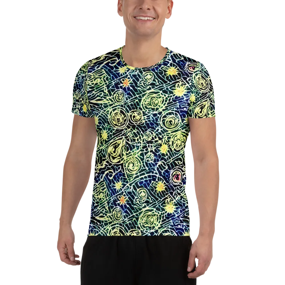 Midnight Watergarden on Men's Athletic T-Shirt — Front