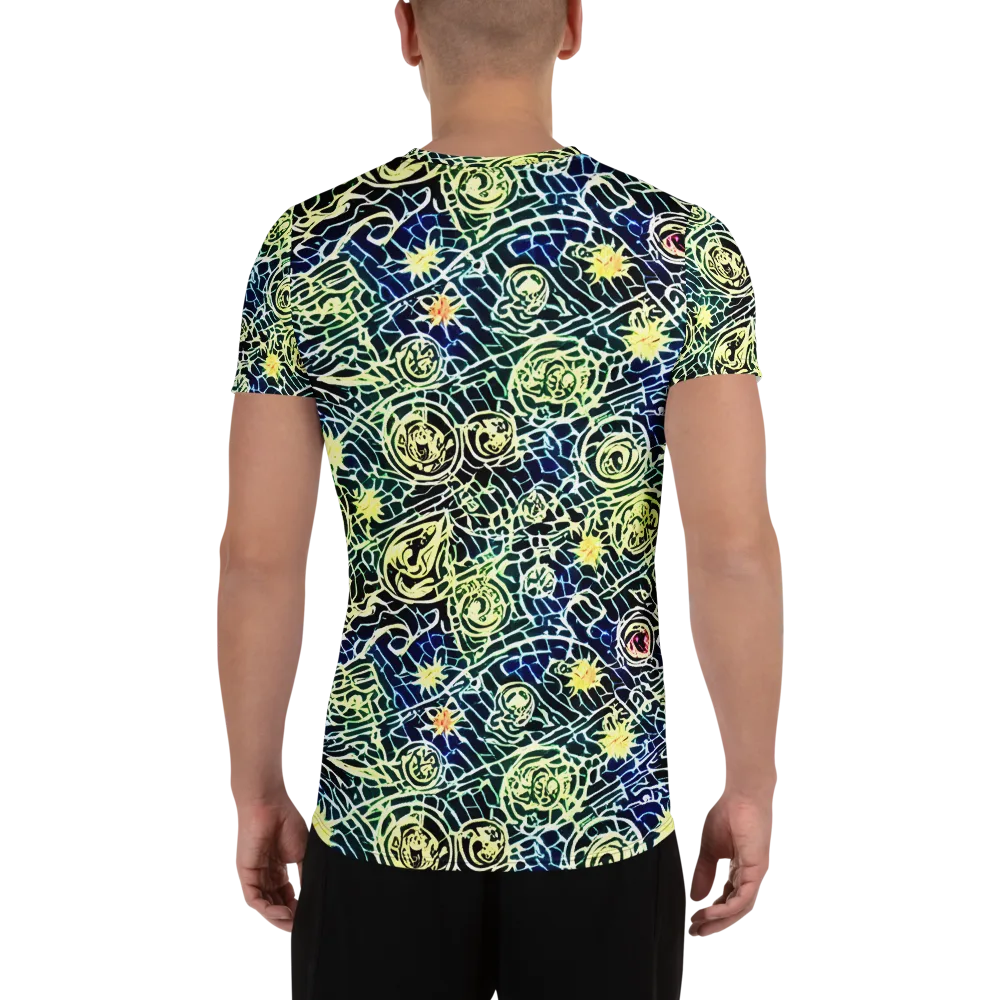 Midnight Watergarden on Men's Athletic T-Shirt — Back
