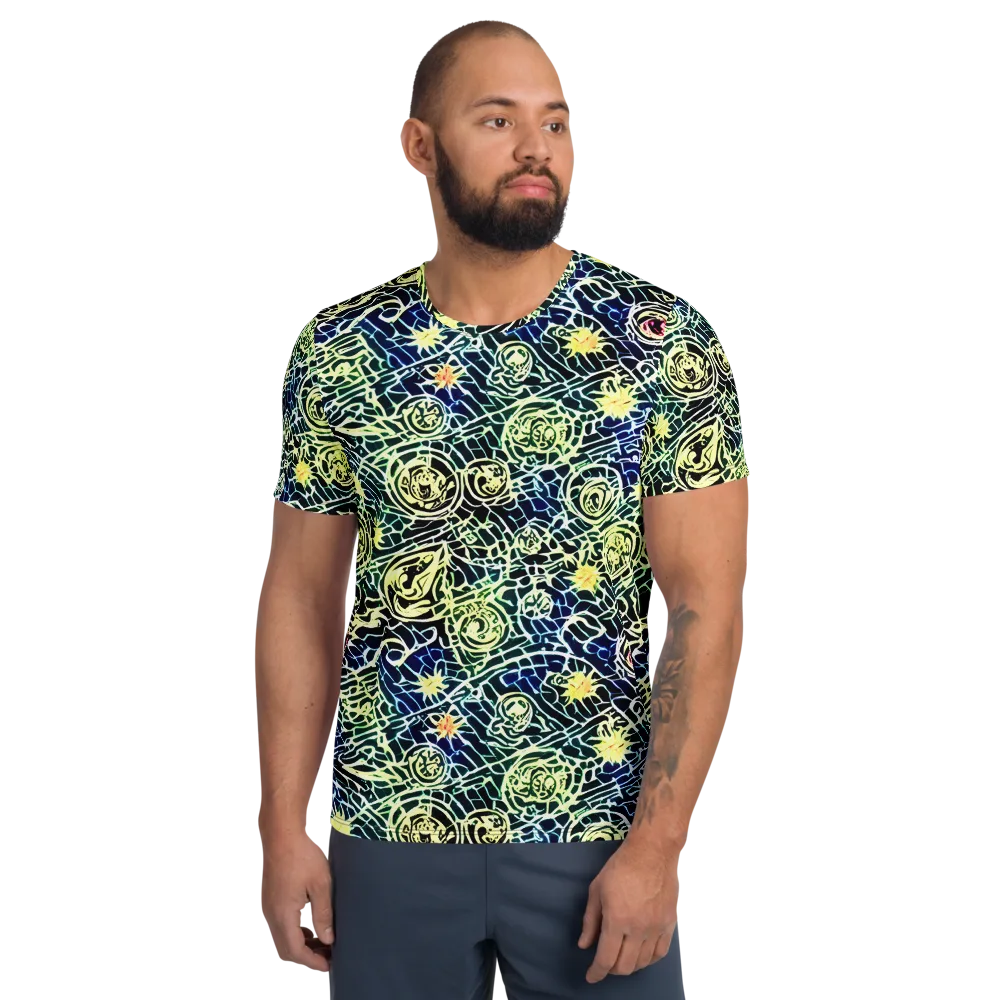Midnight Watergarden on Men's Athletic T-Shirt — Front