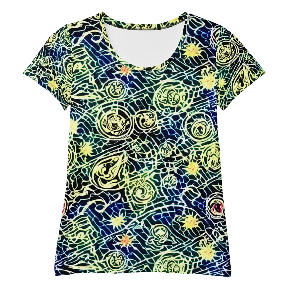 Midnight Watergarden on Women's Athletic T-Shirt — Front