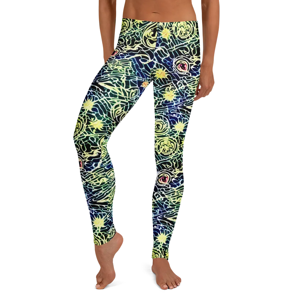 Midnight Watergarden on Leggings — Front
