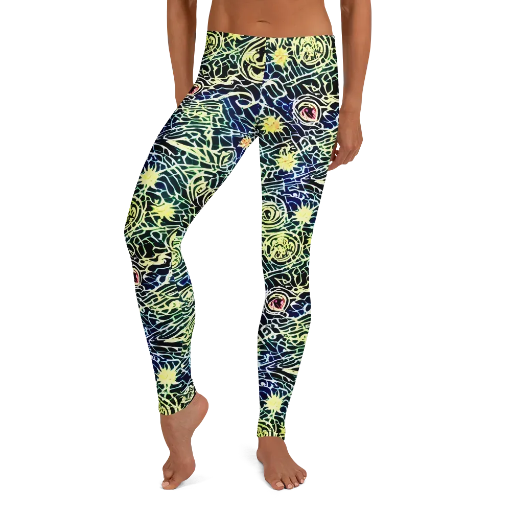 Midnight Watergarden on Leggings — Front