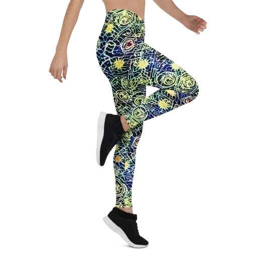 Midnight Watergarden on a Leggings
