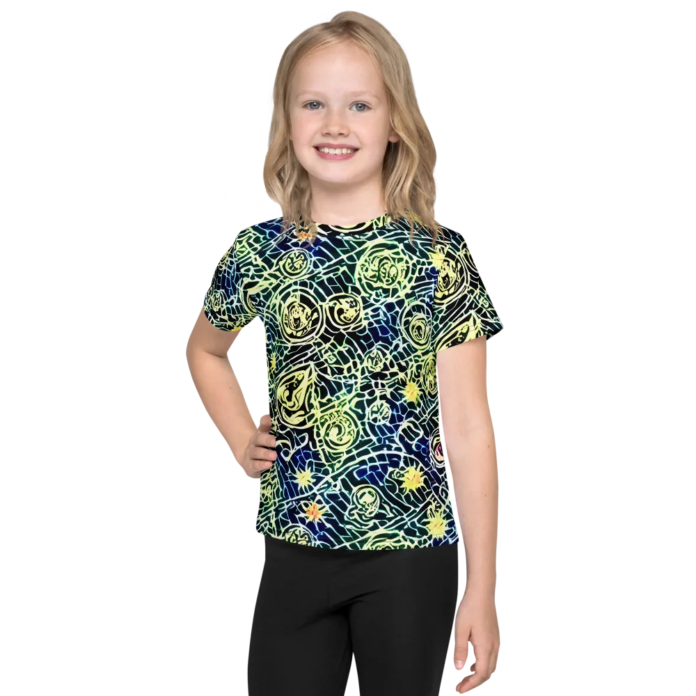 Midnight Watergarden on Kids Crew Neck T-Shirt — Front