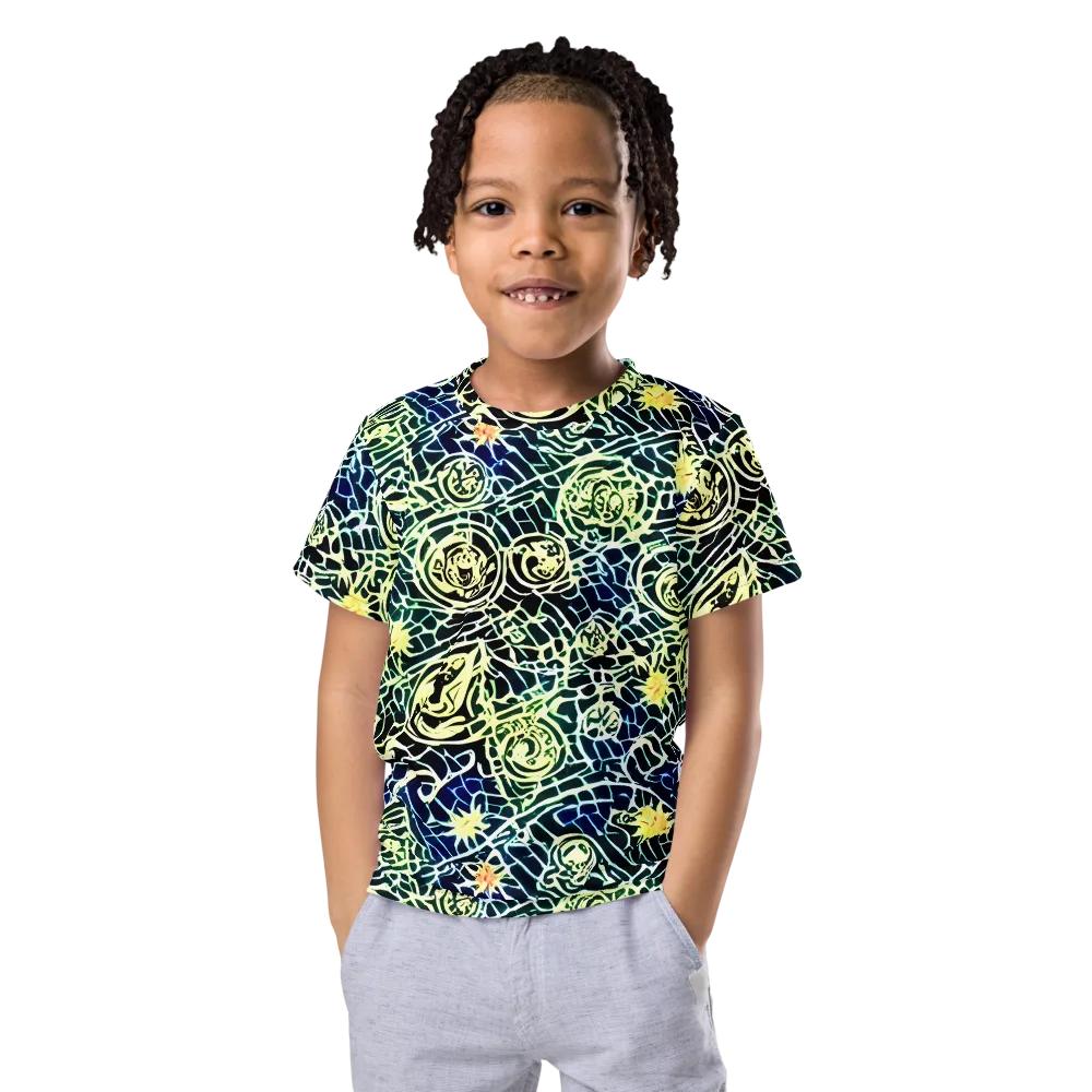 Midnight Watergarden on Kids Crew Neck T-Shirt — Front