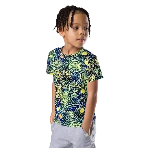 Midnight Watergarden on a Kids Crew Neck T-Shirt