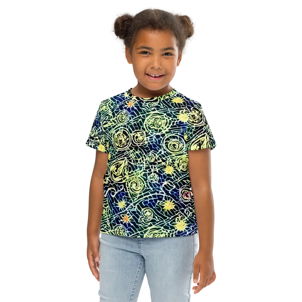 Midnight Watergarden on Kids Crew Neck T-Shirt — Front