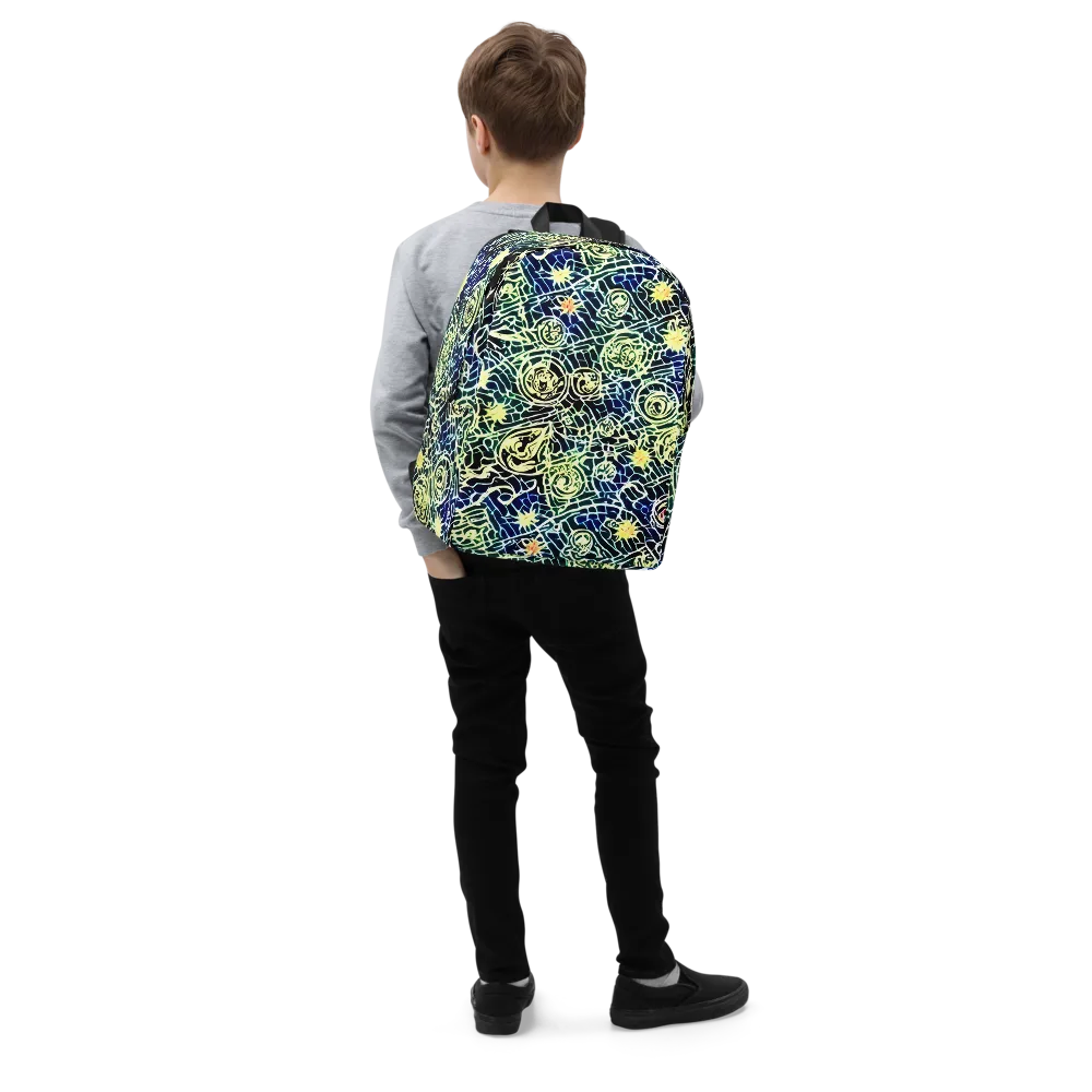 Midnight Watergarden on Minimalist Backpack — Right Front
