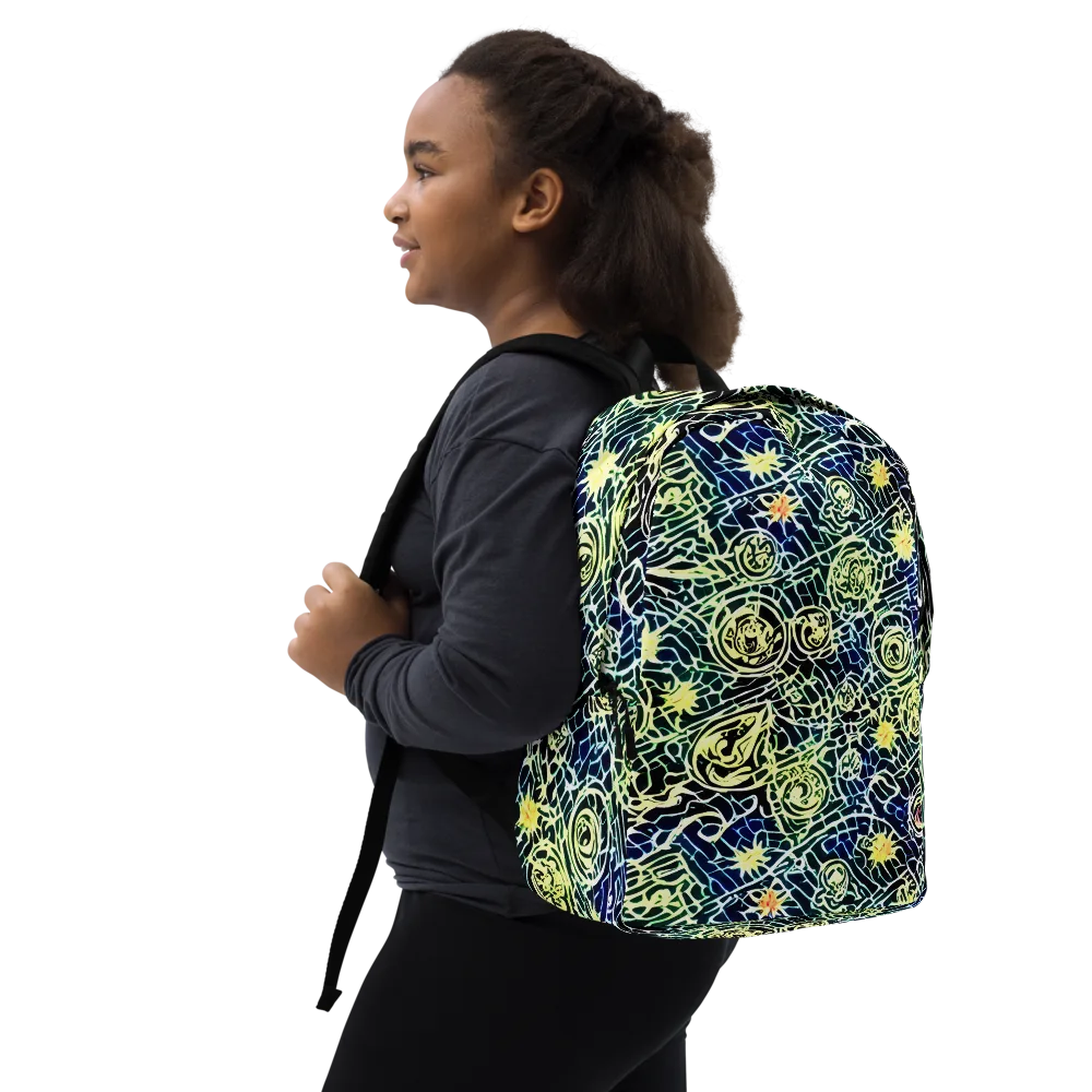 Midnight Watergarden on Minimalist Backpack — Right Front