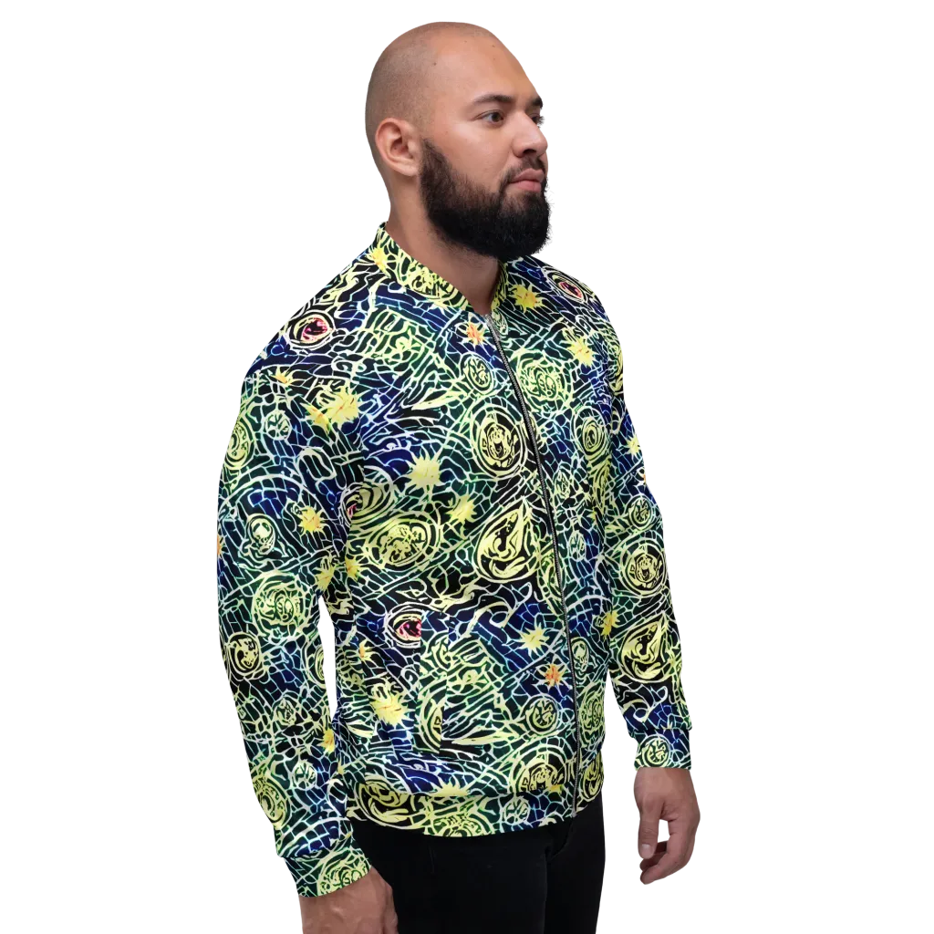 Midnight Watergarden on Bomber Jacket — Right