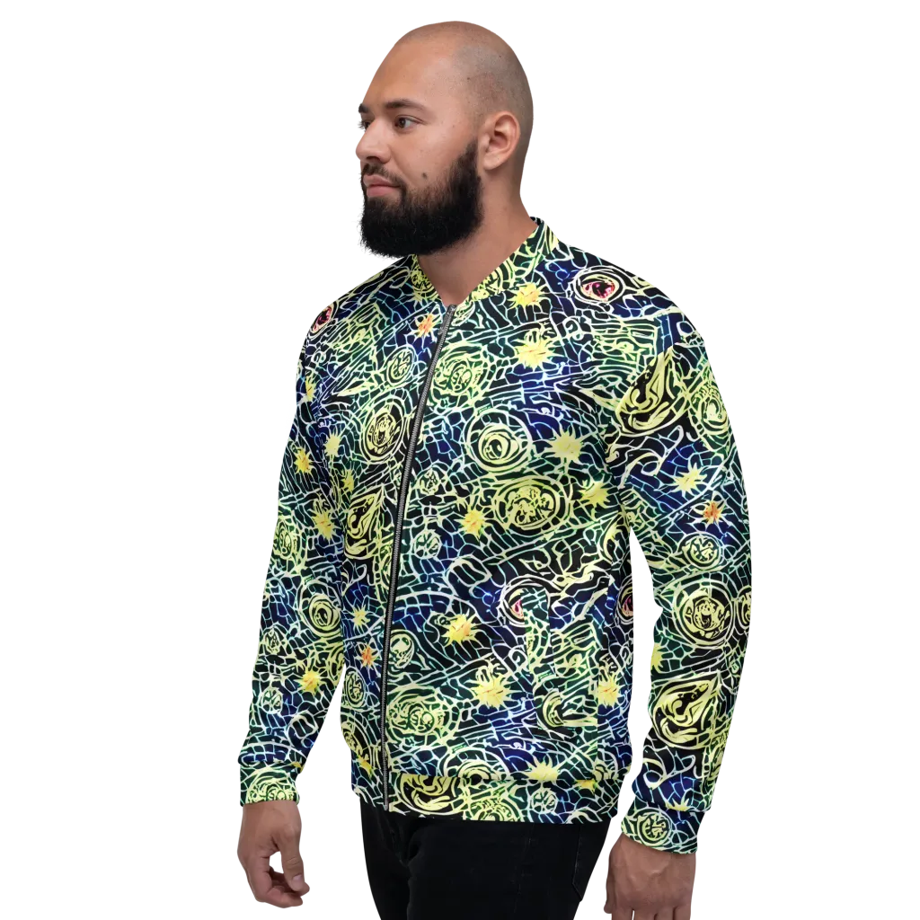 Midnight Watergarden on Bomber Jacket — Left