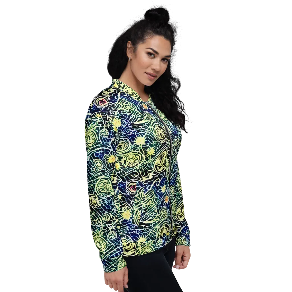 Midnight Watergarden on Bomber Jacket — Right