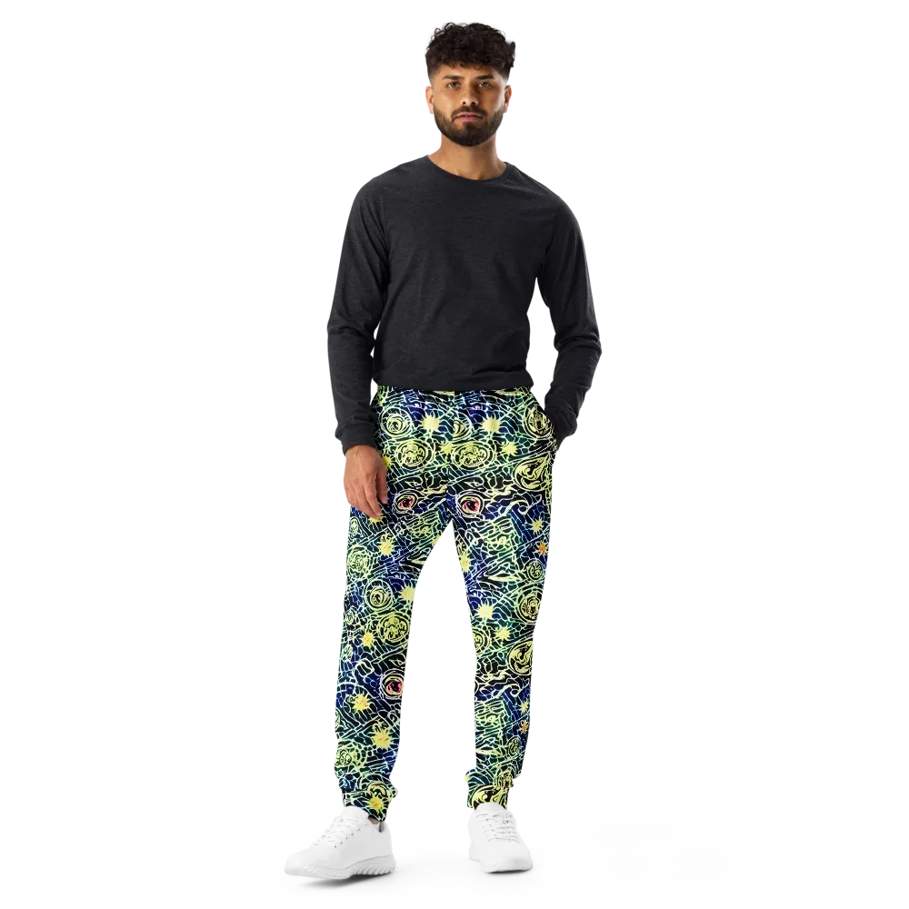 Midnight Watergarden on Men's Joggers — Front