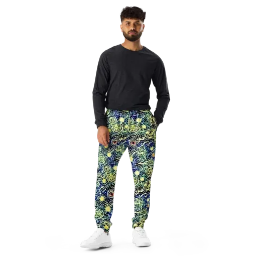 Midnight Watergarden on a Men's Joggers