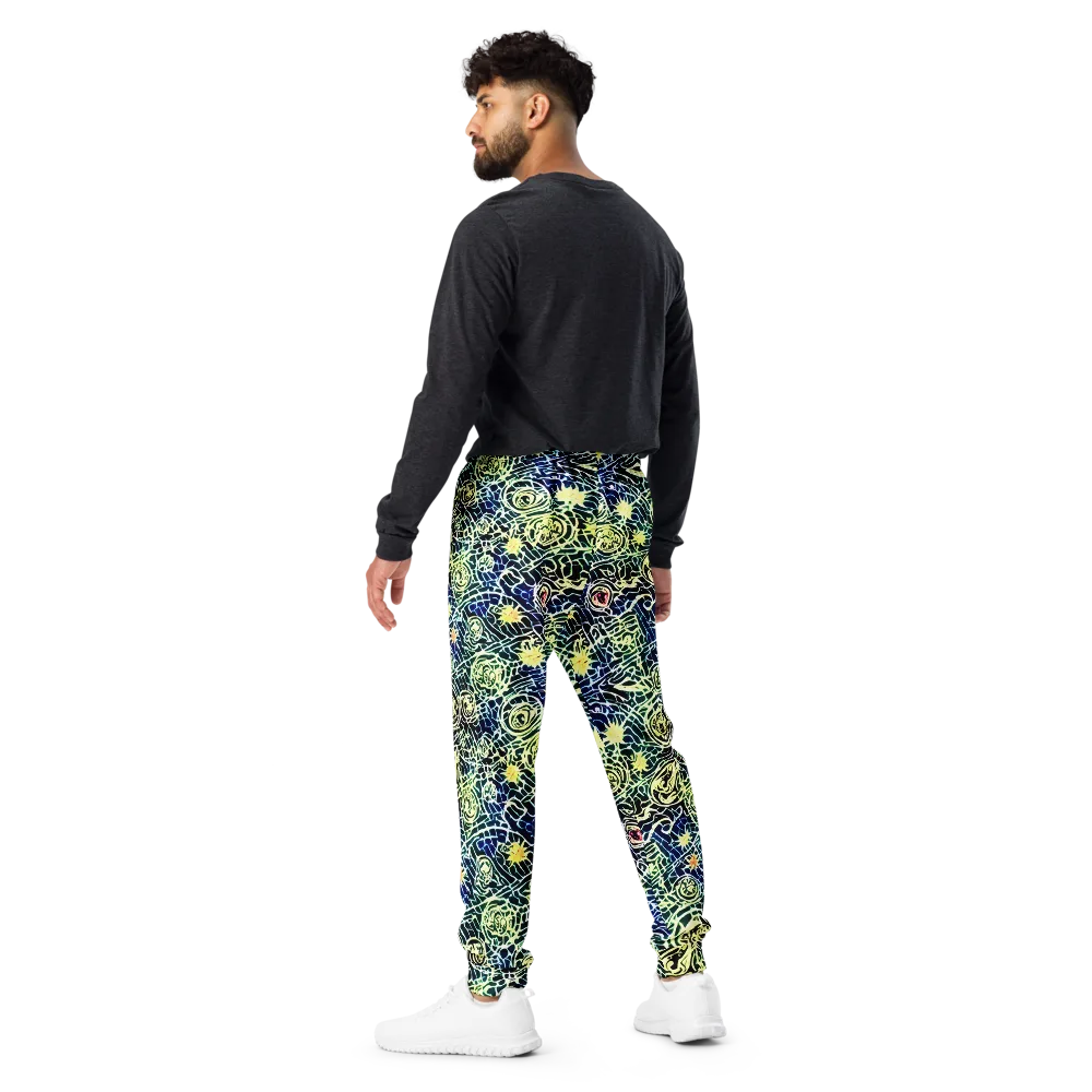 Midnight Watergarden on Men's Joggers — Back