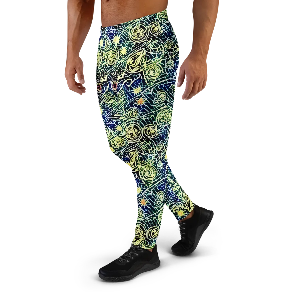 Midnight Watergarden on Men's Joggers — Left