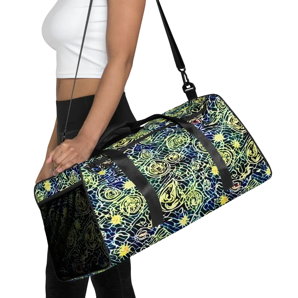 Midnight Watergarden on Duffle Bag — Front