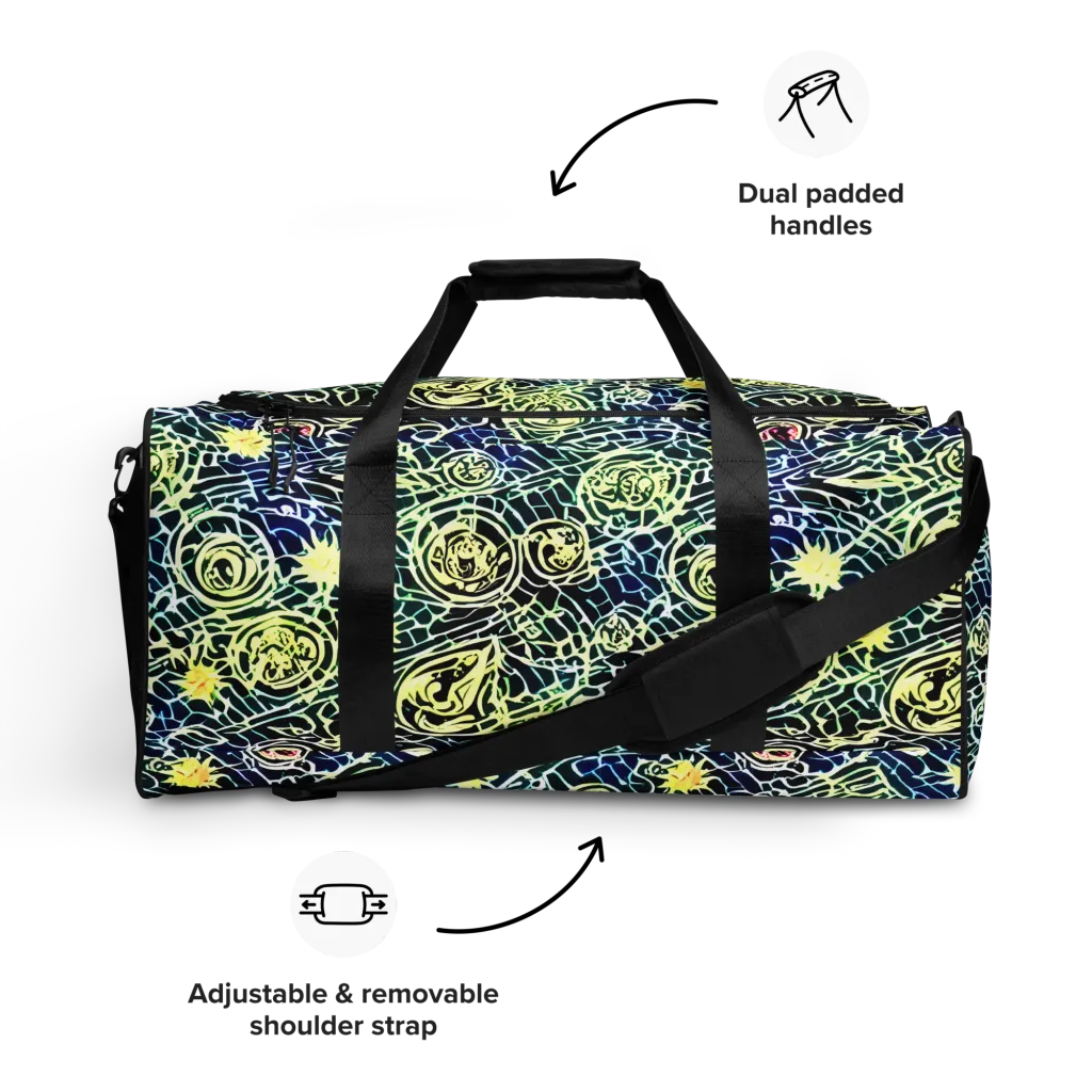 Midnight Watergarden on Duffle Bag — Front