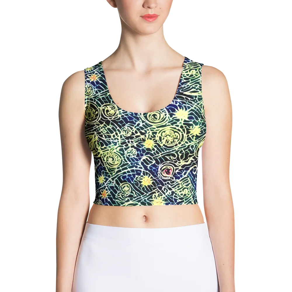 Midnight Watergarden on Crop Top — Front