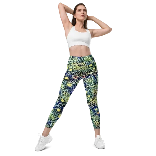 Midnight Watergarden on a Leggings with Pockets