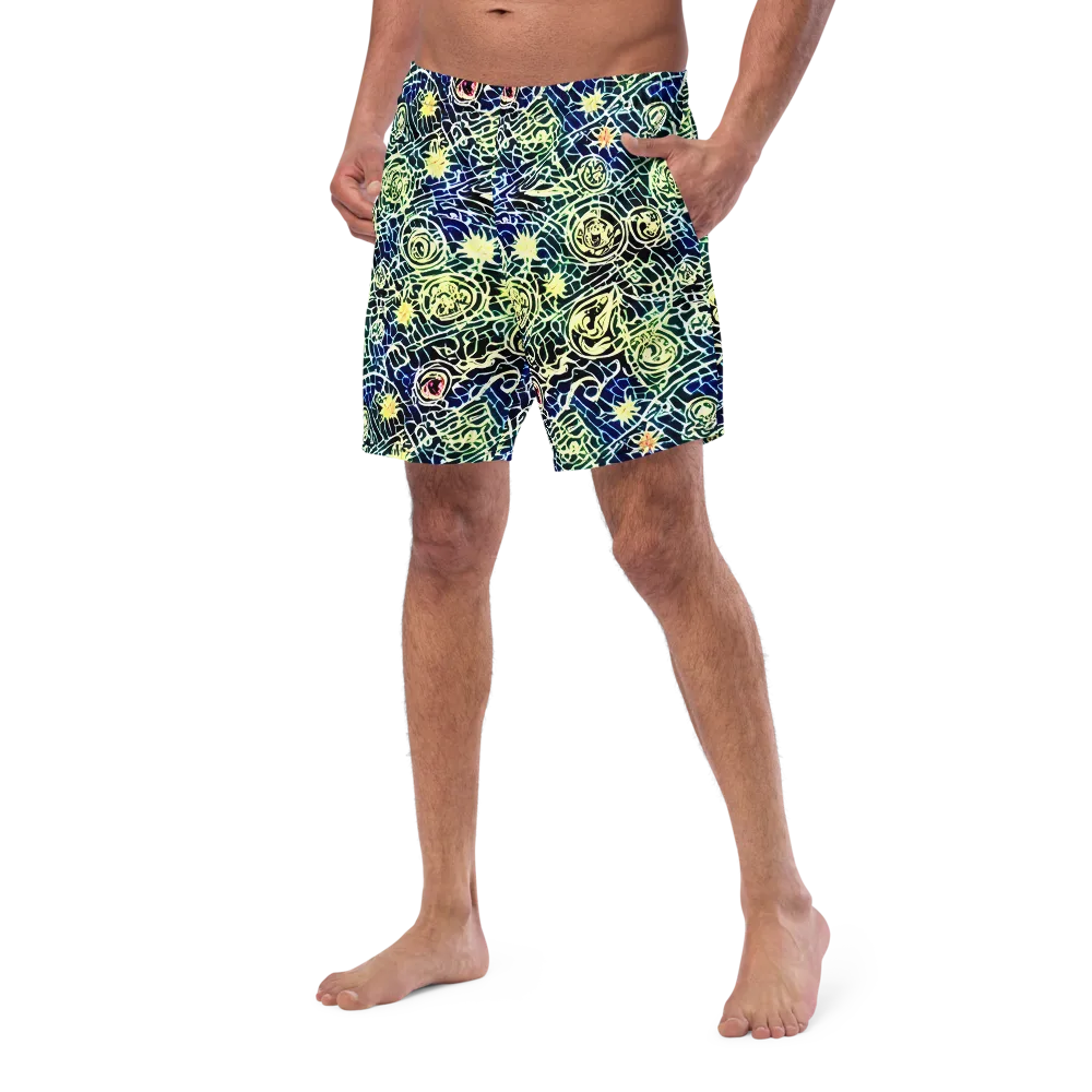 Midnight Watergarden on Swim Trunks — Left Front