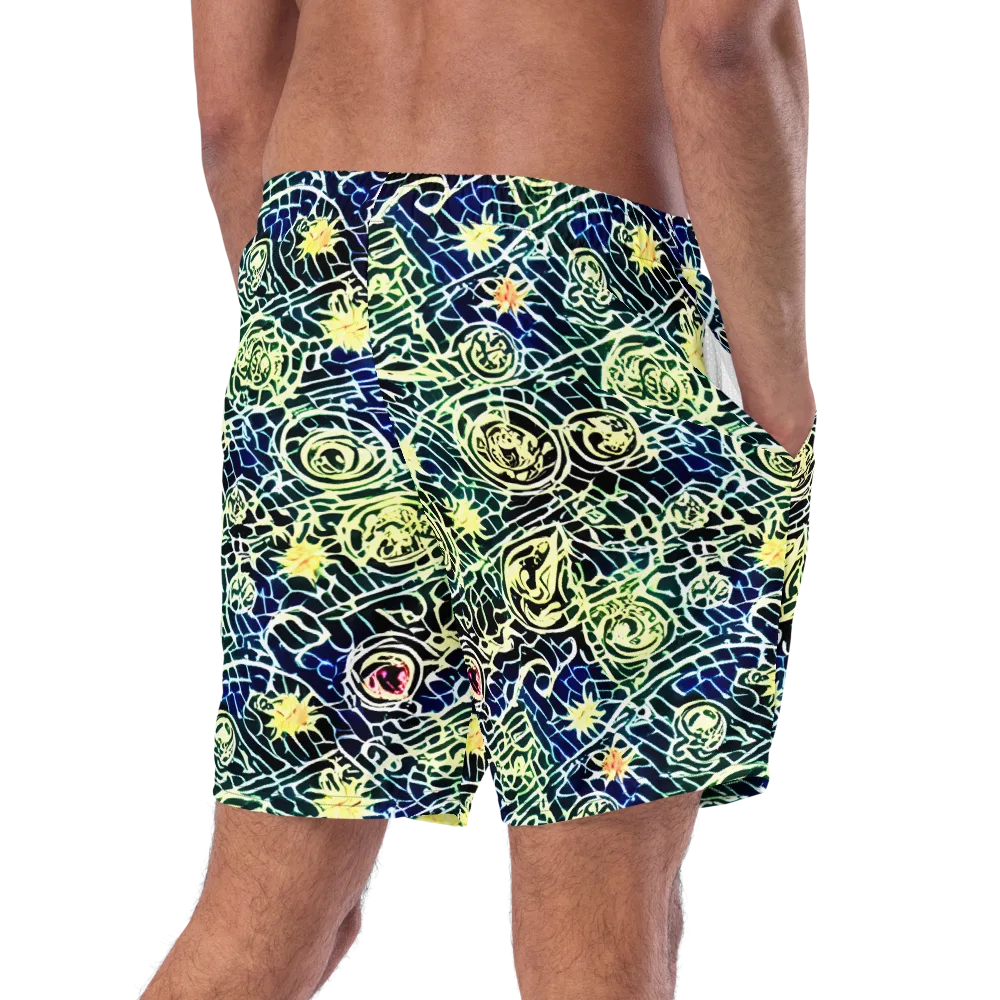 Midnight Watergarden on Swim Trunks — Right Back