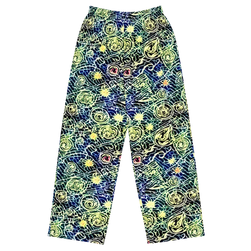 Midnight Watergarden on Wide-Leg Pants — Front