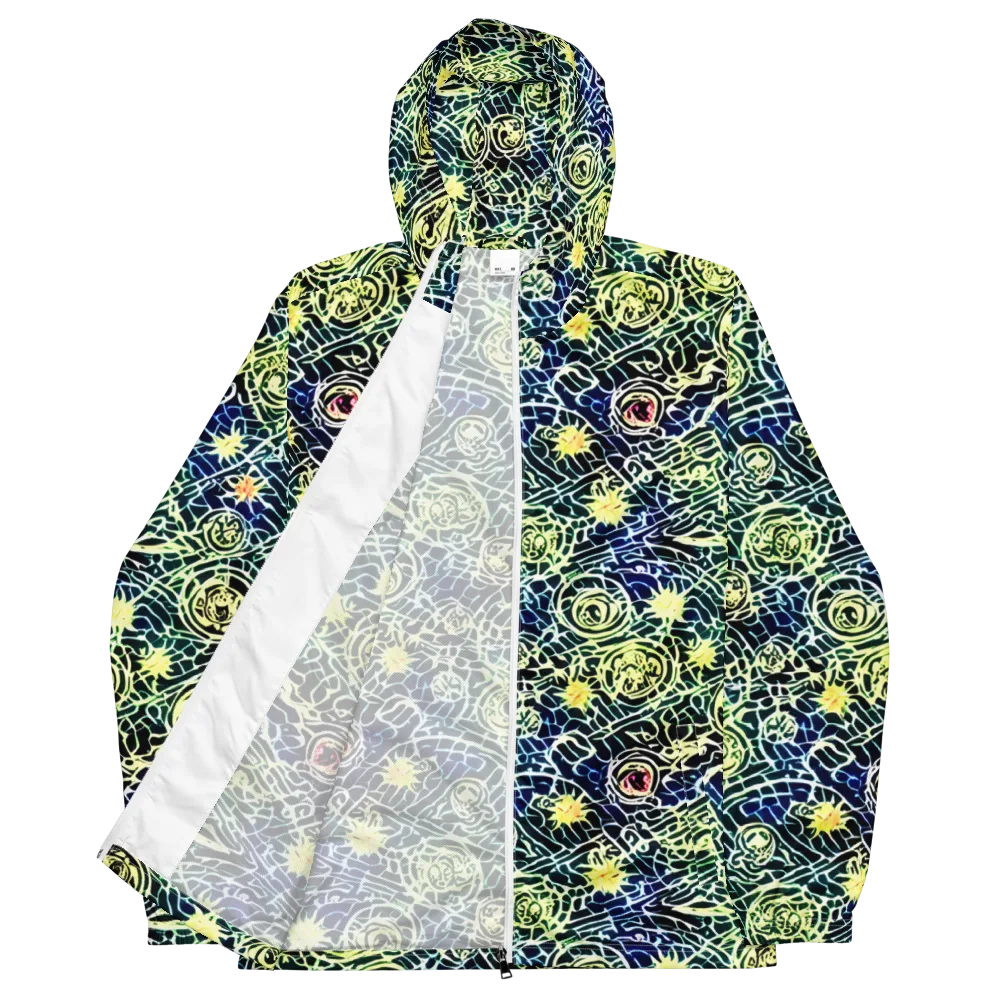 Midnight Watergarden on Men's Windbreaker — Front
