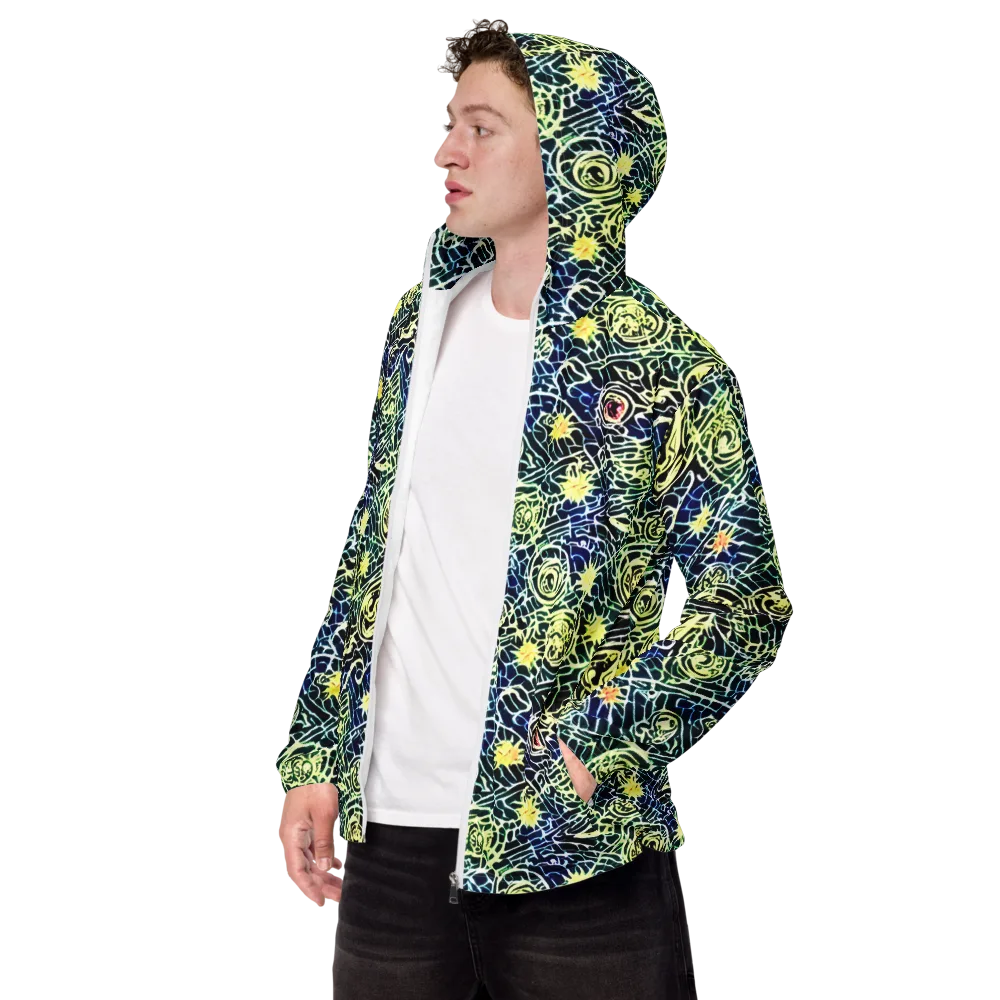 Midnight Watergarden on Men's Windbreaker — Left Front