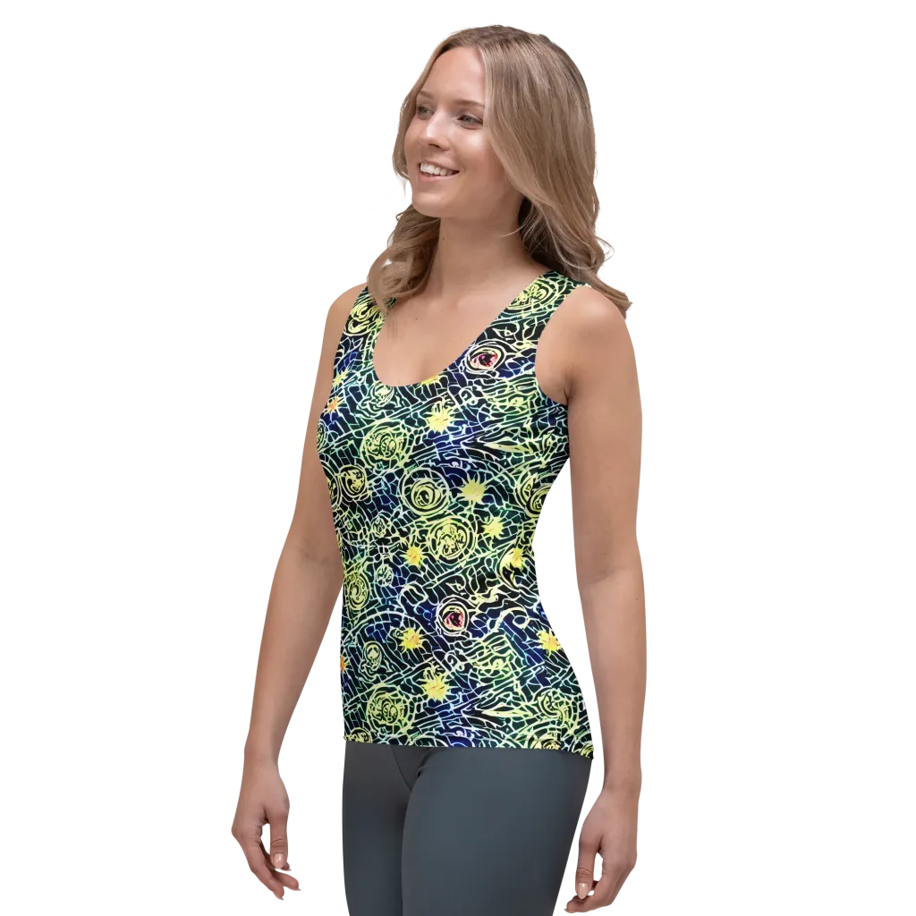 Midnight Watergarden on Women's Tank Top — Left Front