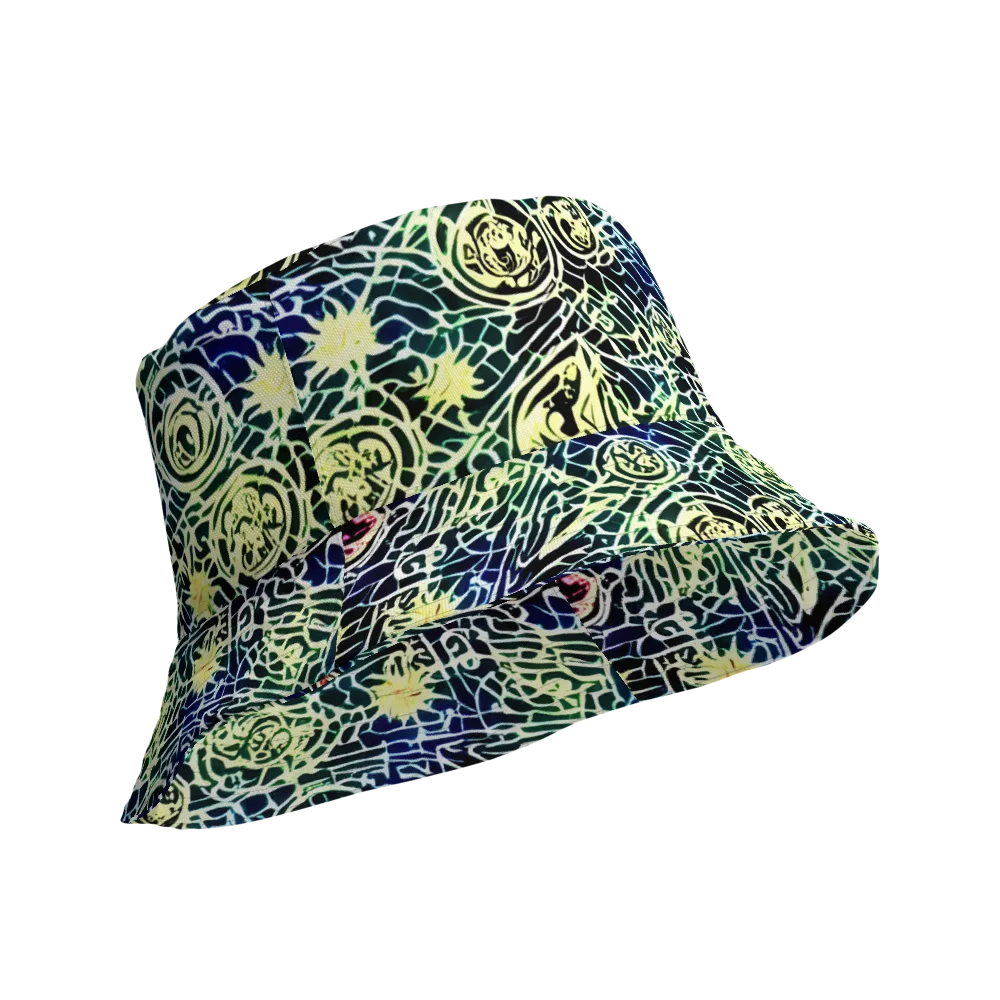 Midnight Watergarden on Reversible Bucket Hat — Product details Outside