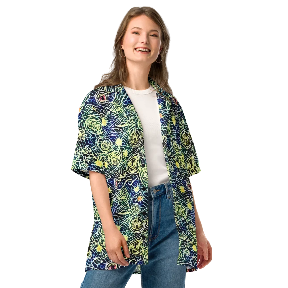 Midnight Watergarden on Button Shirt — Front