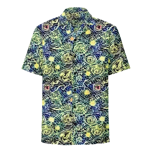 Midnight Watergarden on a Button Shirt