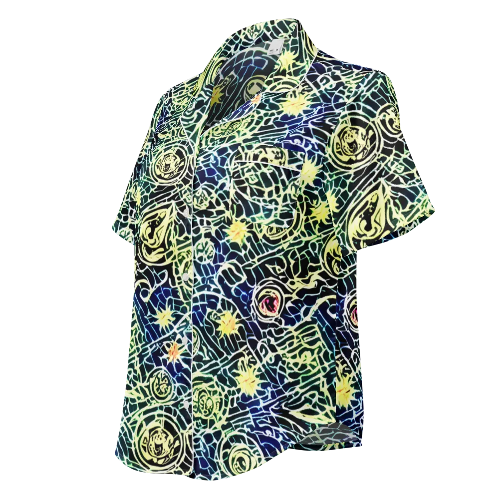 Midnight Watergarden on Women's Short Sleeve Pajama Top — Left Front