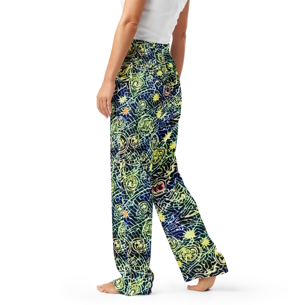 Midnight Watergarden on Women's Pajama Pants — Left
