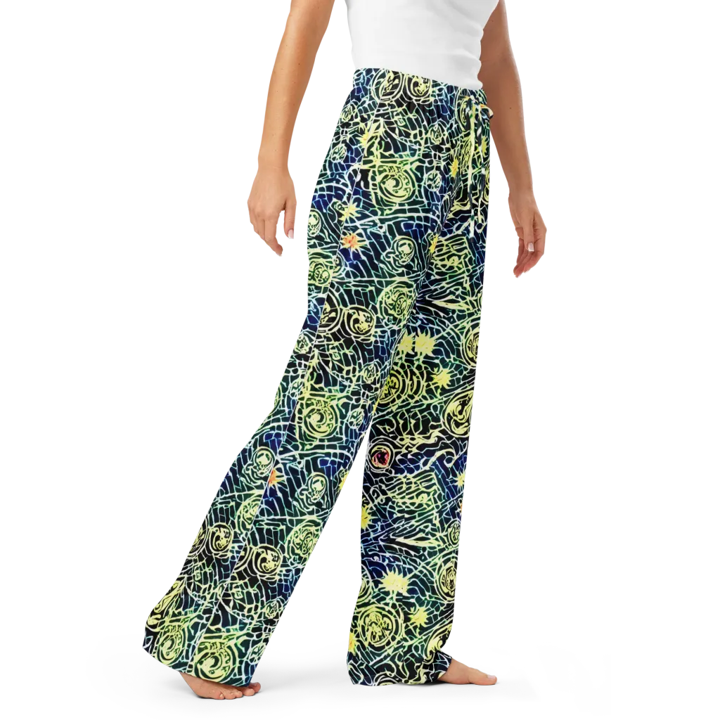 Midnight Watergarden on Women's Pajama Pants — Right Front