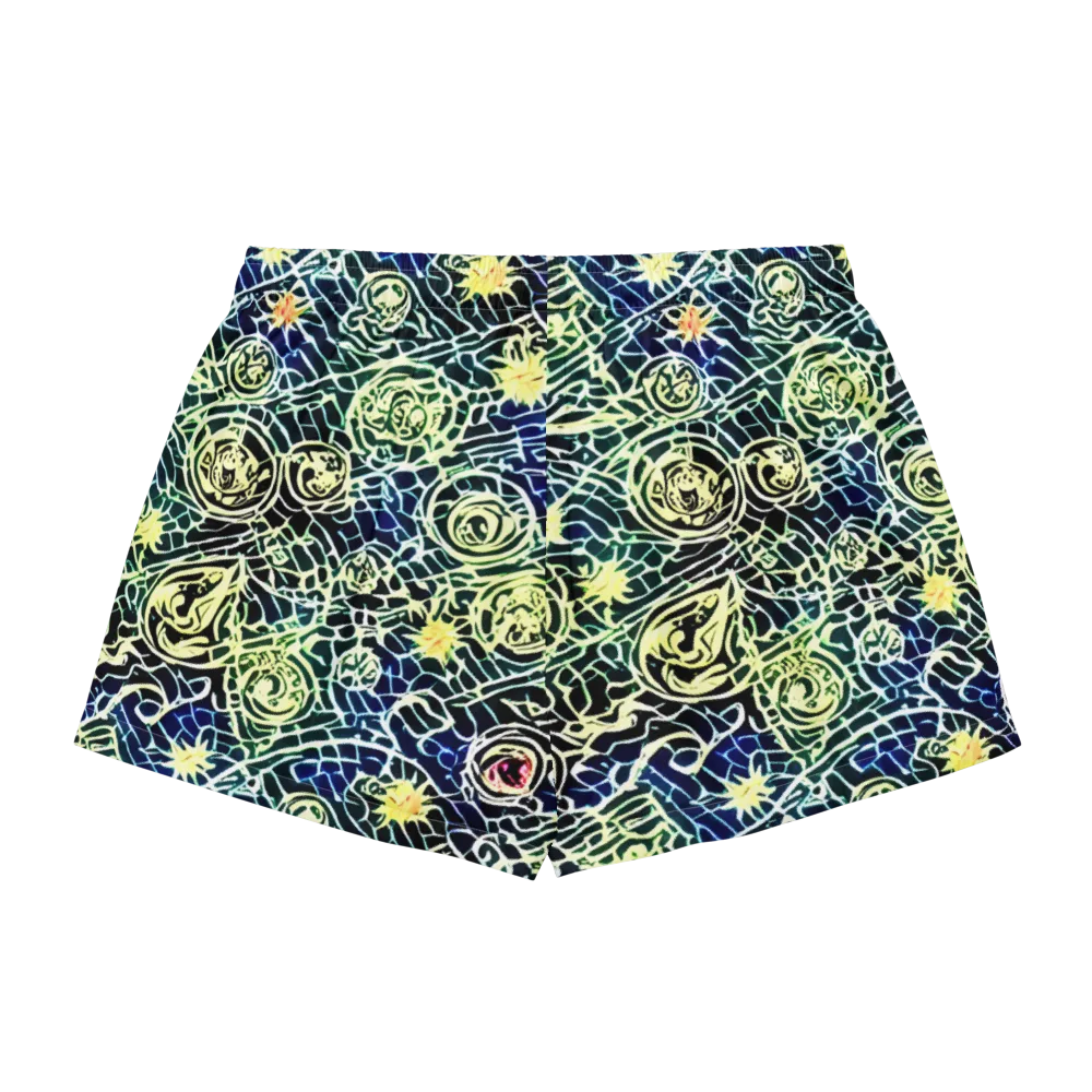 Midnight Watergarden on Women's Pajama Shorts — Back