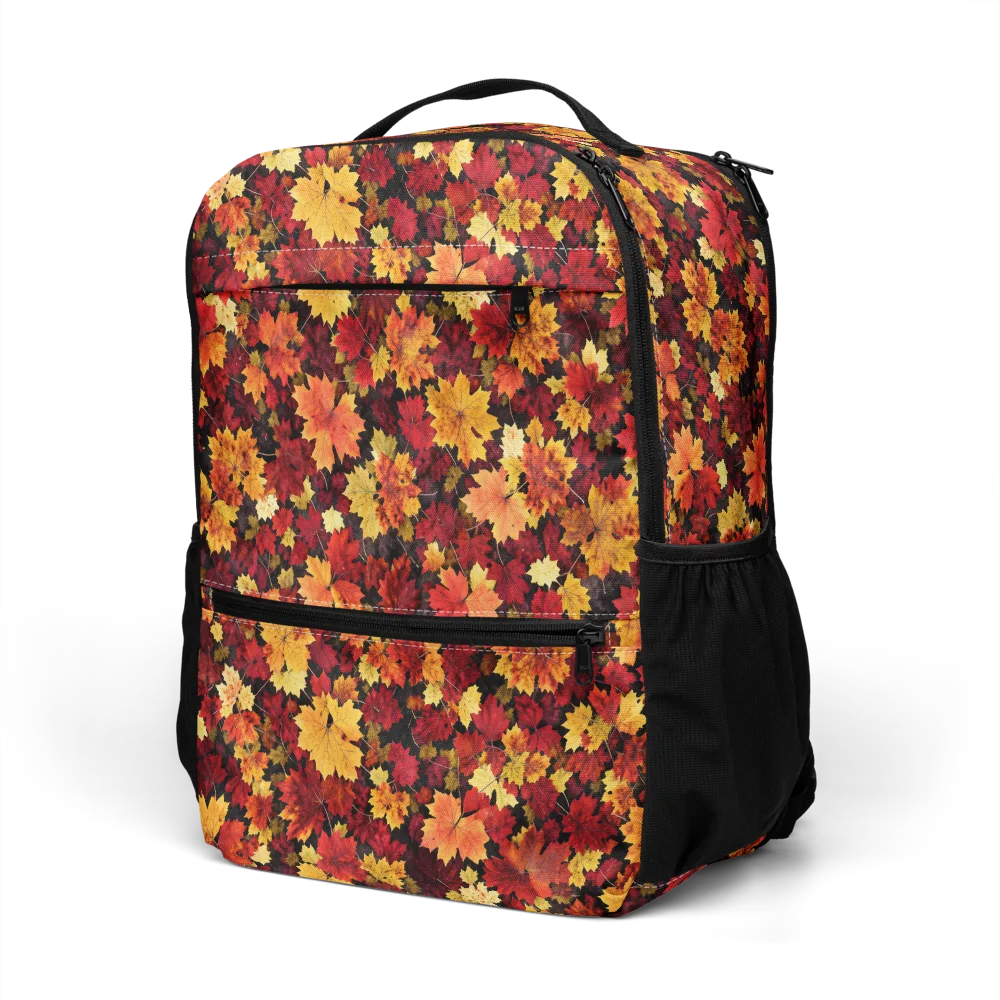 Falling Gold on Utility Backpack — Left Front